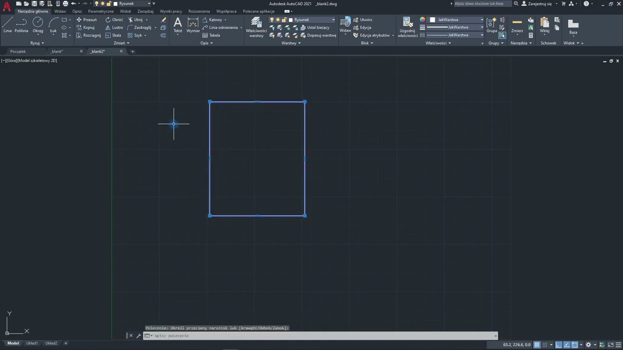 Kurs AutoCAD - Szybki Start | Lekcja 14 | Polecenie Prostokąt, om&oacute;wienie zagadnienia