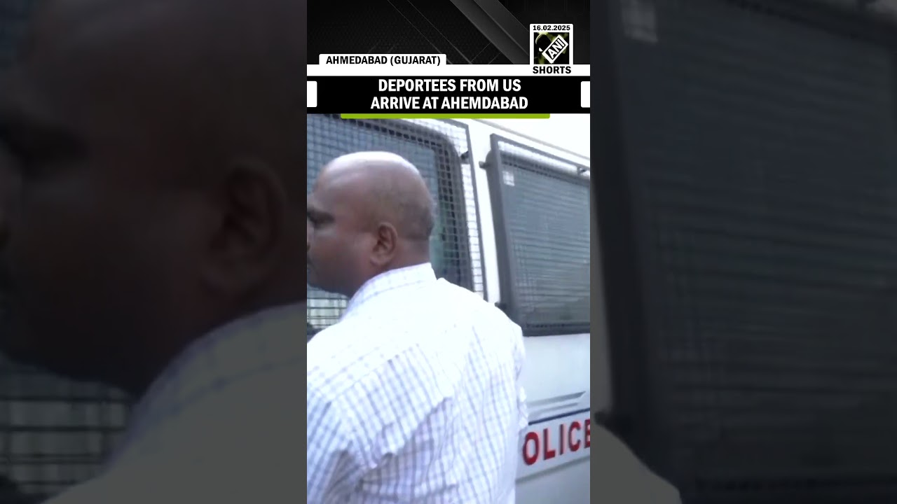 Gujarat: Deportees from US arrive at Ahemdabad