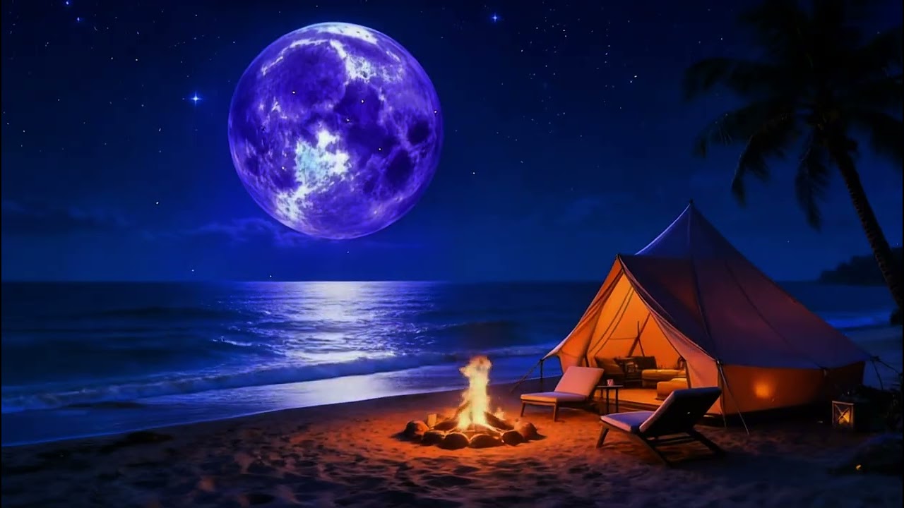 3 Hours Ocean Waves & Piano • Deep Sleep Relaxation, Healing Calm (No Ads)