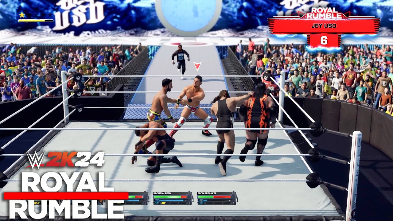 WWE 2K24 30-Man Royal Rumble Match Gameplay