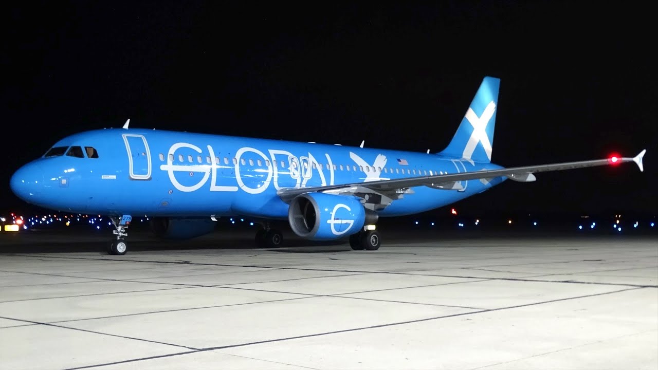 AIRSIDE Global X A320 at Champaign Willard Airport | Planespotting and Tour