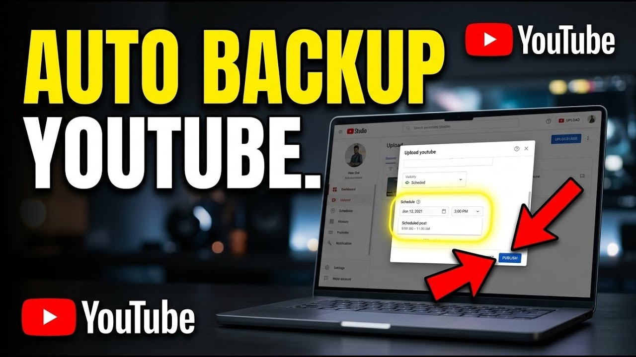 How to backup exports to YouTube using scheduled automated routines - Detailed Guide