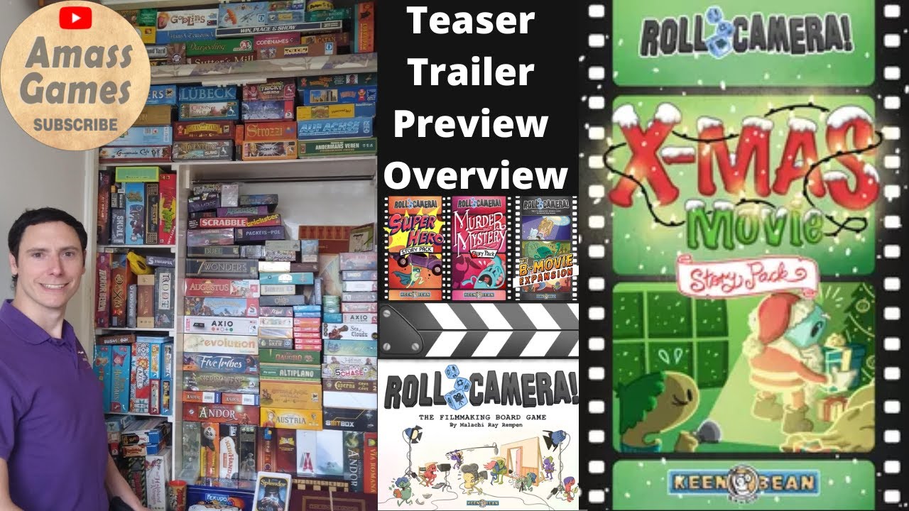 Roll Camera: Story Pack &ndash; X-mas Movie  unboxing teaser trailer preview overview AmassGames expansion