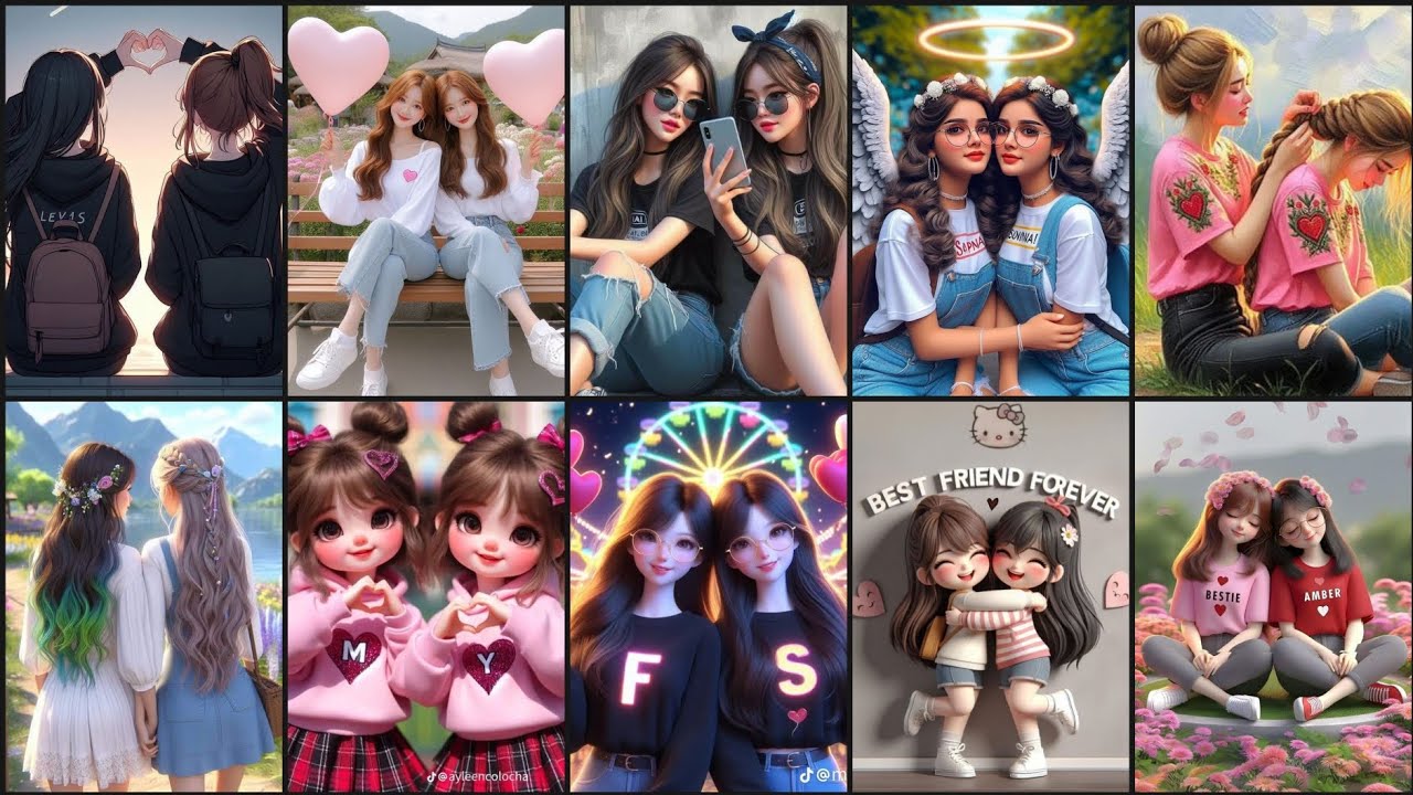 👩‍❤️‍👩Best friends dpz🌷|💞Cute bestie🦋Instagram pics💝|🎀Friends images🌼 whatsapp dp🍃|👭Cartoon bff dpz🧡