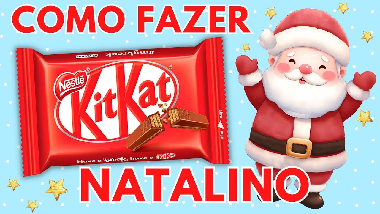Como Fazer Lembrancinha de NATAL Rótulo para KIT KAT personalizado
