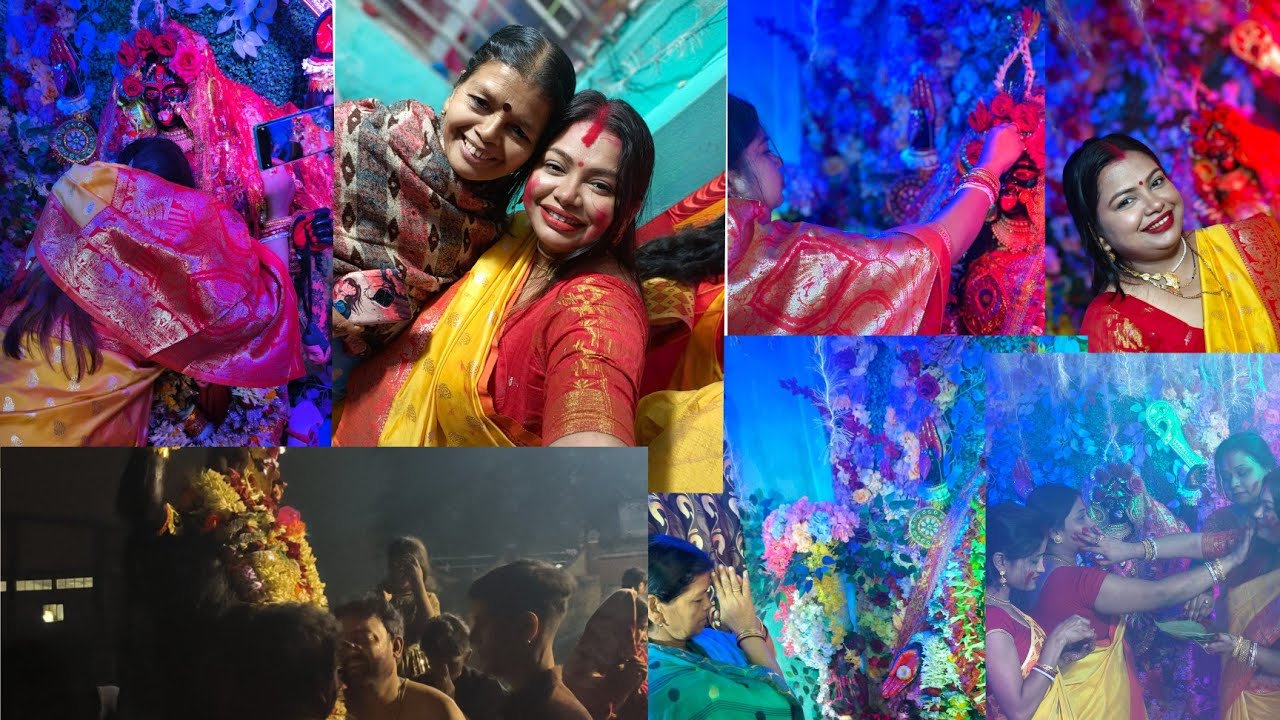 এত আনন্দ, এত দিনের আয়োজন, এত পরিশ্রম আজ সব শেষ,, আজ মা এর বিদায় বেলা, চোখের জল এ মা এর বিদায়।। 🌺🌺