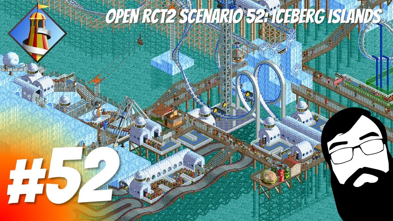 Let's play RollerCoaster Tycoon! Scenario 52 - Iceberg Islands