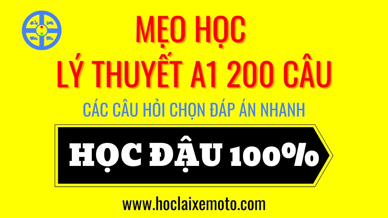 Phần 1 | Mẹo Thi Bằng Lái Xe A1 - Chọn Ngay Đáp Án Đúng✅