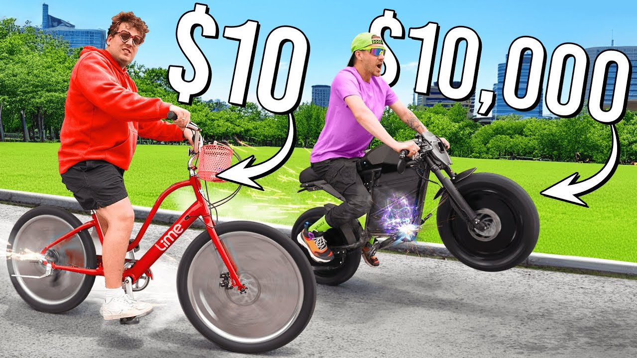 $10 vs $10,000 Electric Bikes!