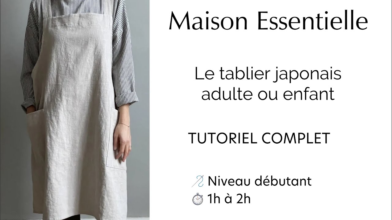 Coudre le tablier japonais femme ou enfant