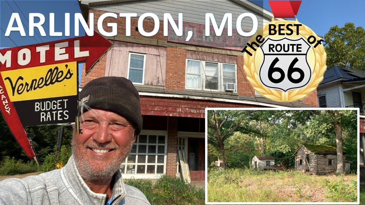 Best of Route 66 ARLINGTON MISSOURI; Vernelle's Motel, John's Modern Cabins, Totem Pole Cabins