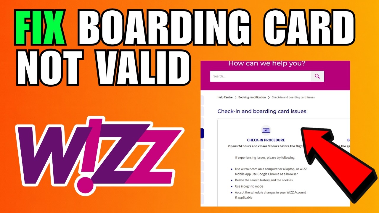 How To Fix Boarding Card Not Valid In Wizz Air (2026) (New Update)