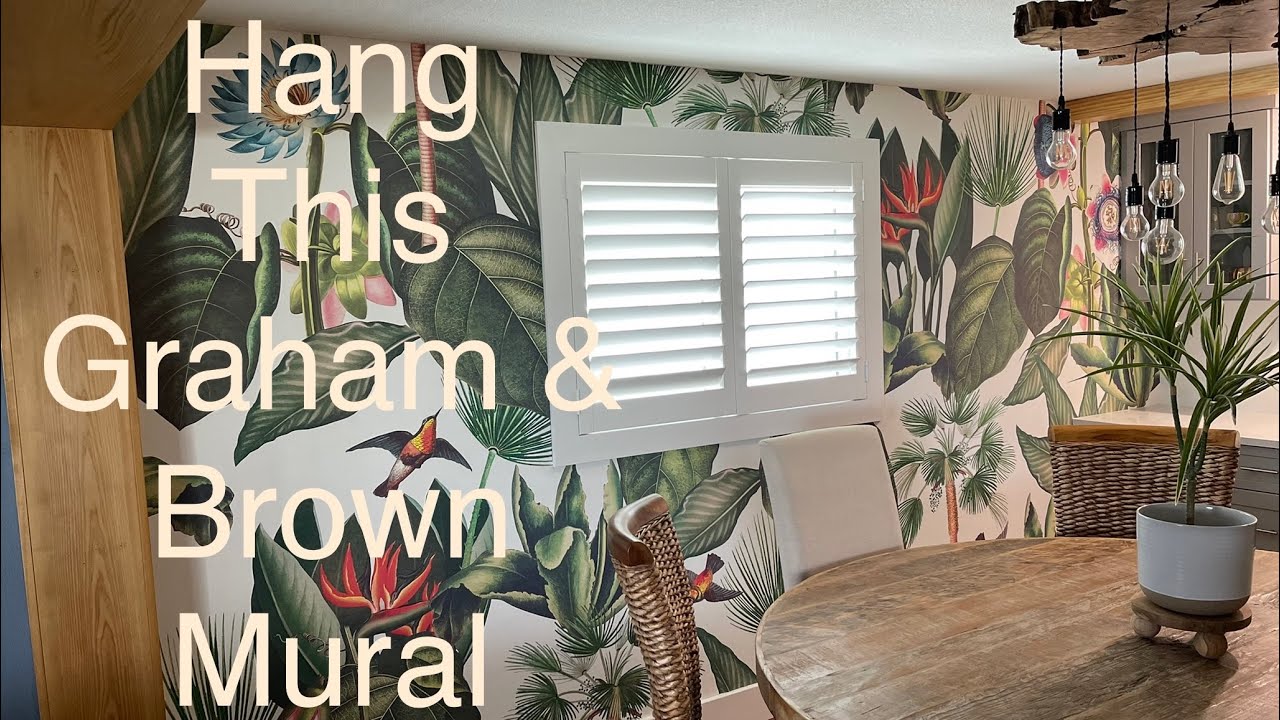 Skim Coat Accent Wall & Hang a Graham &  Brown Wallpaper Mural - Spencer Colgan