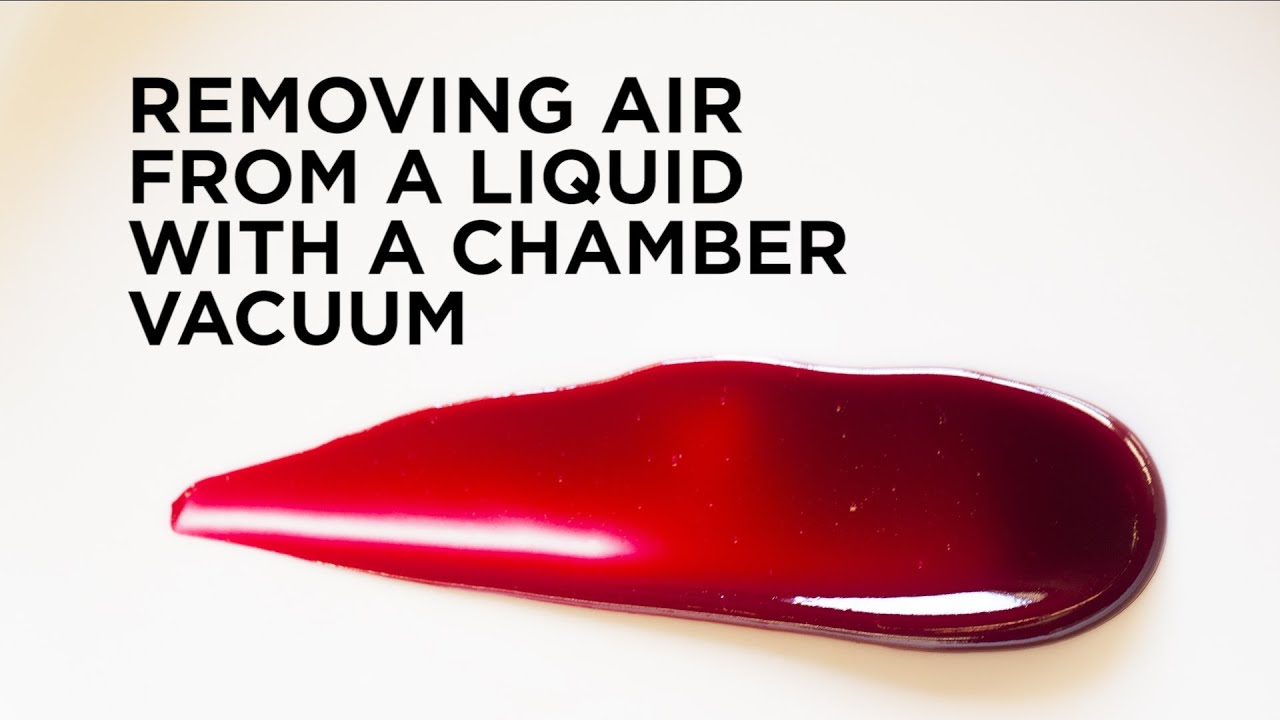 Removing Air From A Liquid With A Chamber Vacuum