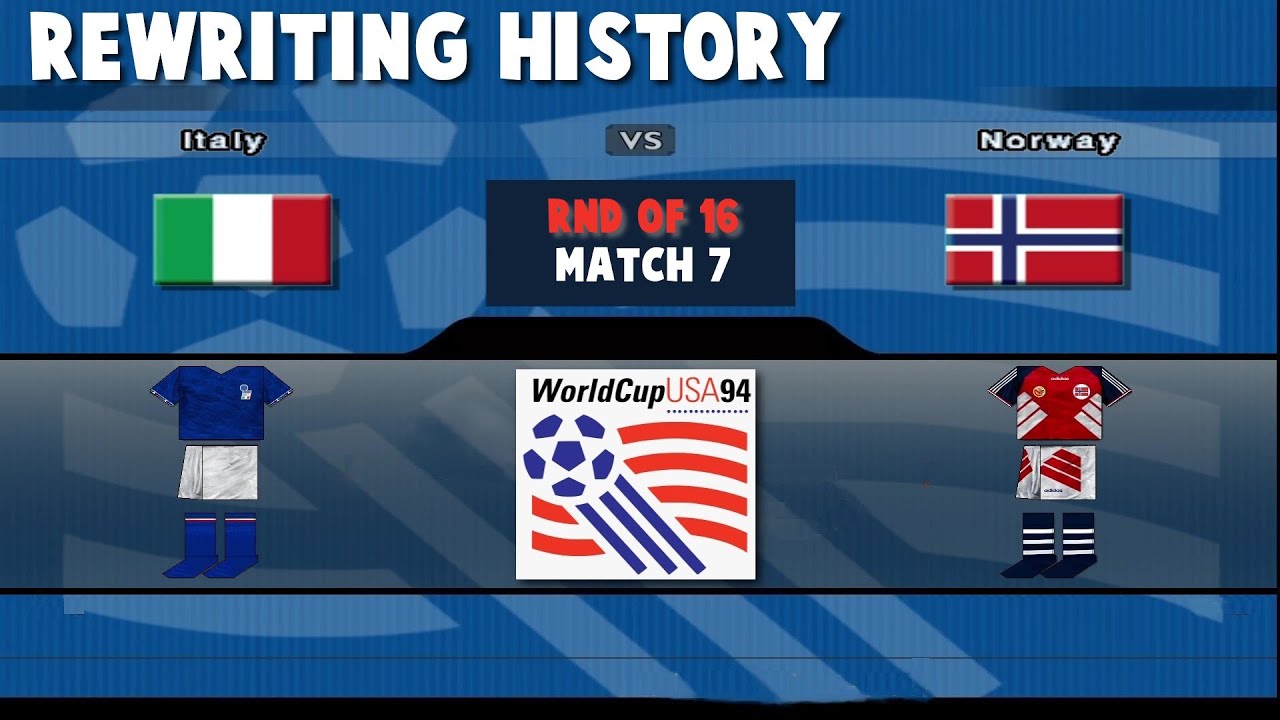 FIFA World Cup 1994 | Italy vs Norway |  Rewriting History | Match 43
