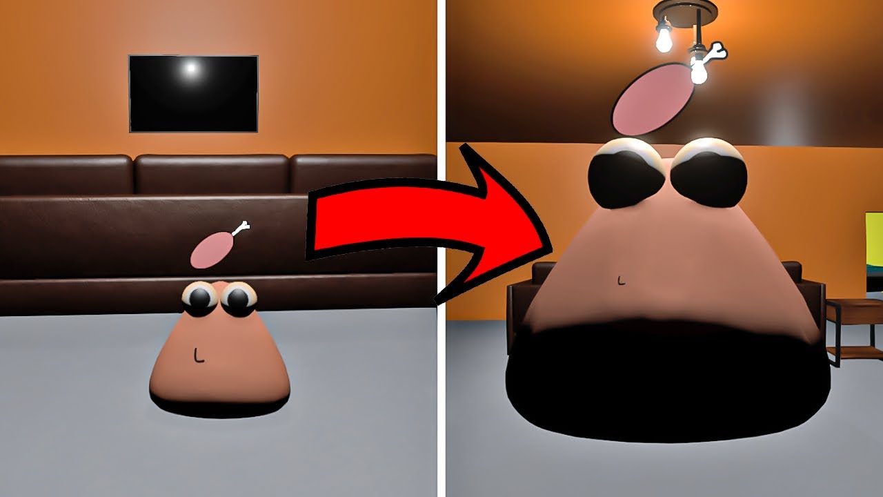 NEW Super BIG Pou VS Small Pou! What Happens if He is HUGE?!