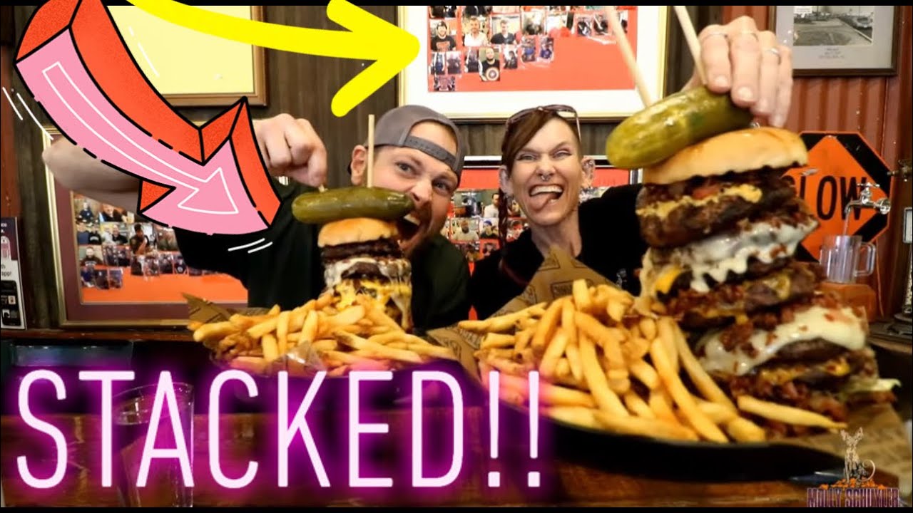 SIDE BY SIDE BURGER CHALLENGE ~SPEED VS SAVOR ~ MOLLY SCHUYLER EATS ~ DAN KENNEDY EATS ~ new record