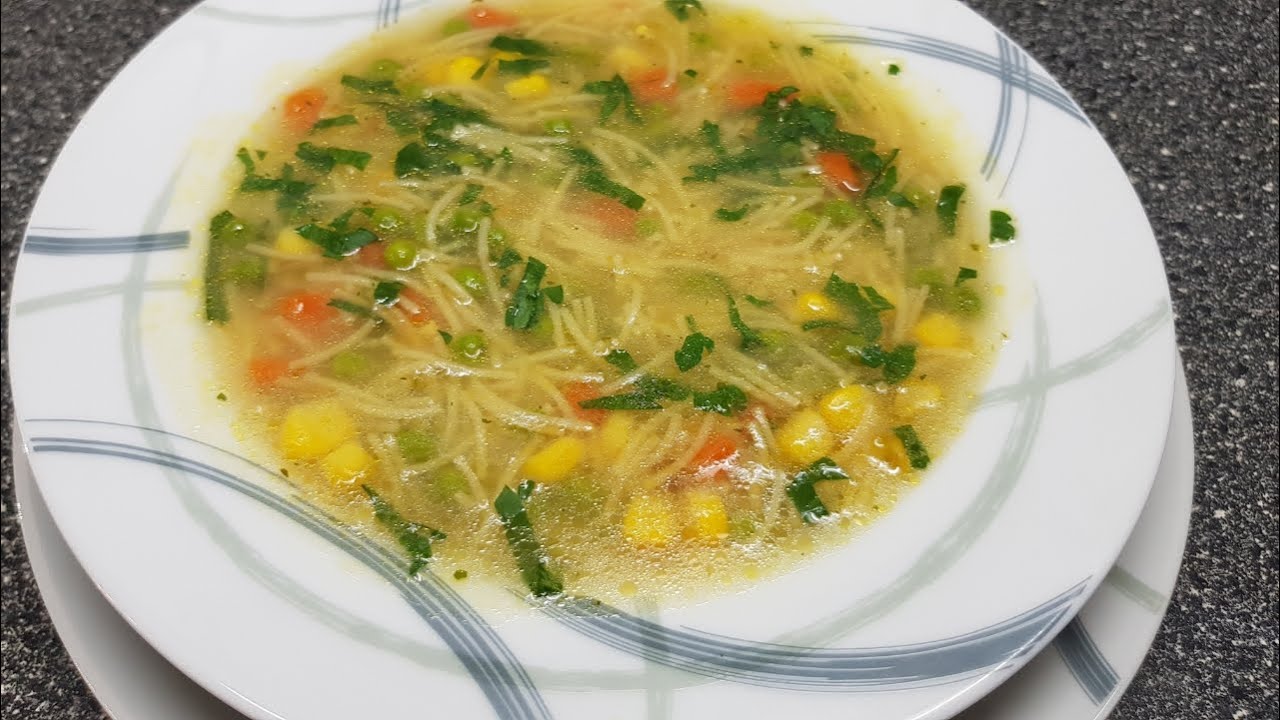 شوربة الخضار بالشعيرية بطعم رائع ومميز ومكونات موجودة بكل بيت  | Vegetable Soup