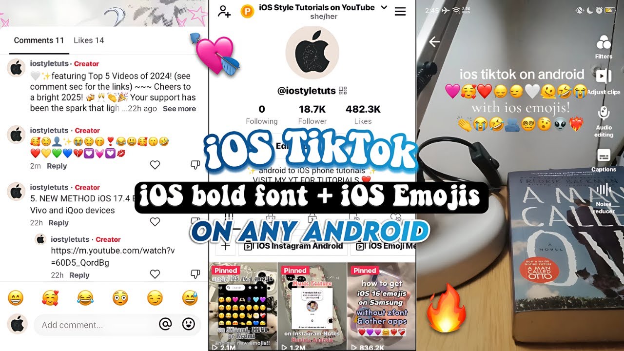 Приложение TikTok для iOS с жирным шрифтом iOS + эмодзи на любом Android 2025