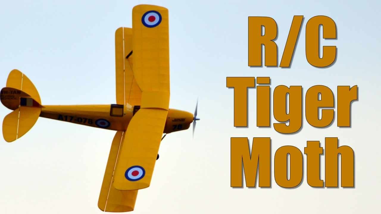 Radio Control Balsa TigerMoth Airplane DW Hobby 1st Flight.