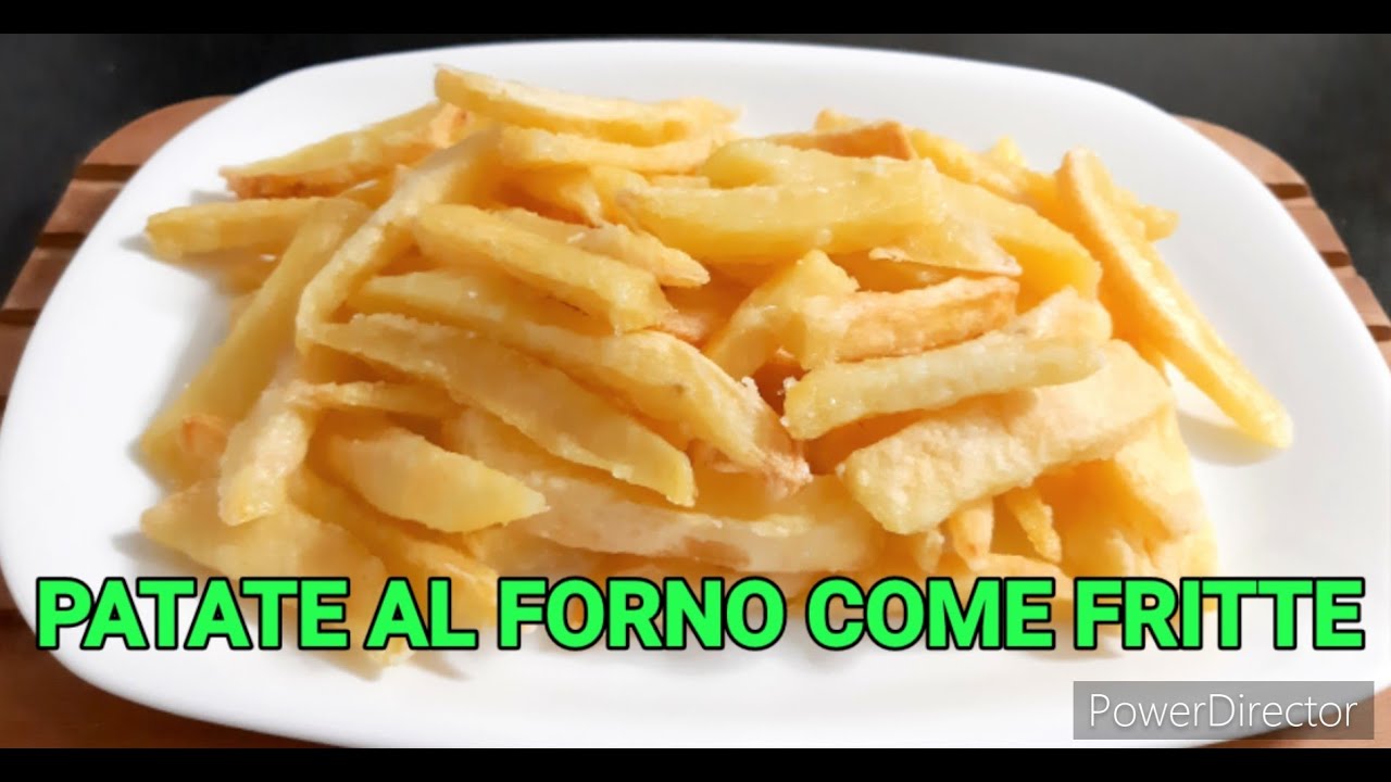 PATATE AL FORNO COME FRITTE ,croccanti fuori ,morbide dentro