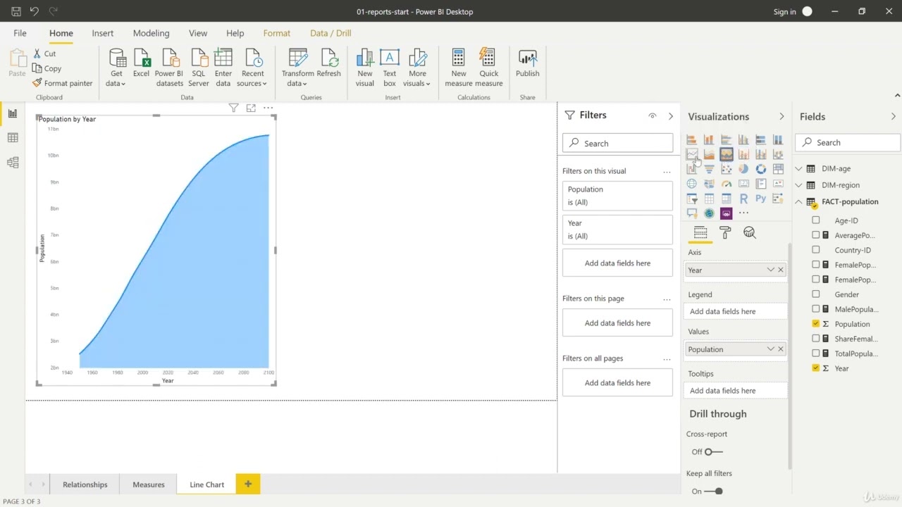 Power BI -  Creating our First Visuals