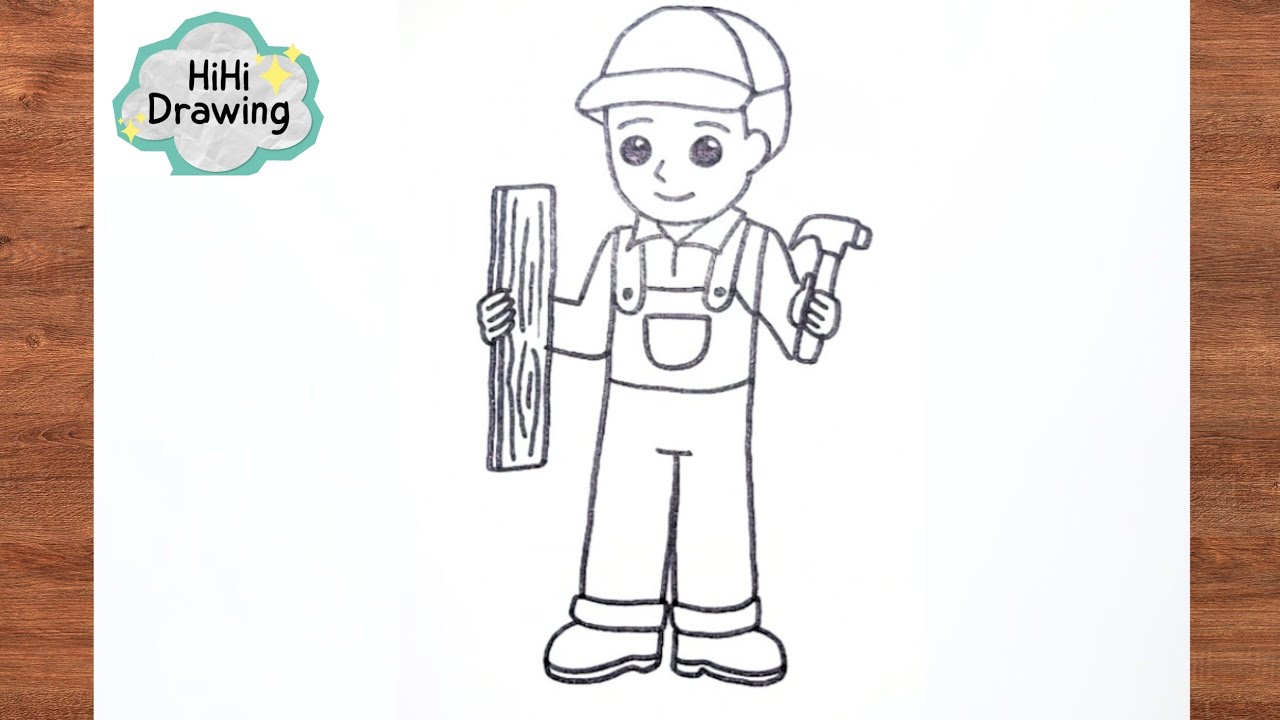 How to Draw a Carpenter | Easy Drawing Step by Step