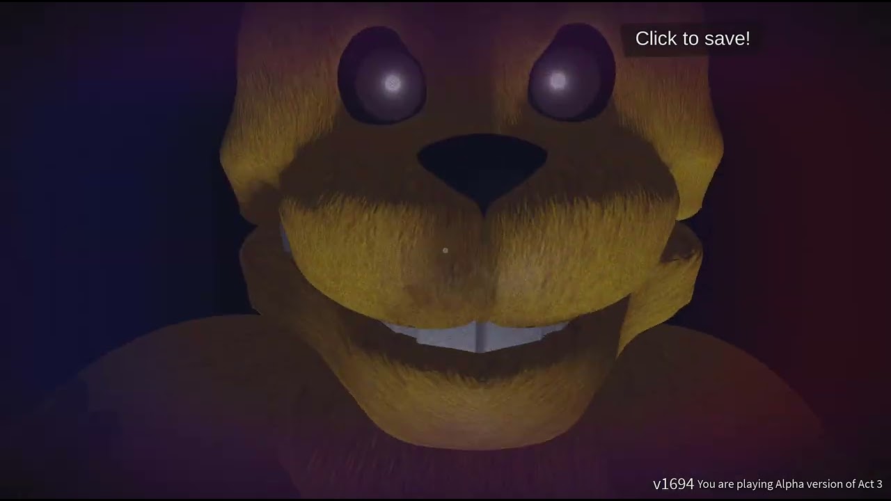 Making fredbear Cry by destroying everything in his house.And his windows.