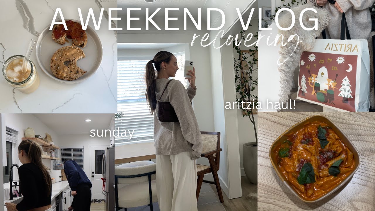SUNDAY ROUTINE: the BEST Aritzia haul, deep cleaning the house, setting up the week + weekend vlog