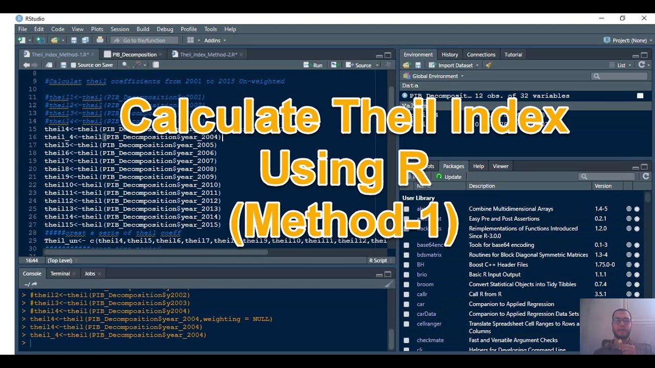Theil Index Using R (Method 1)