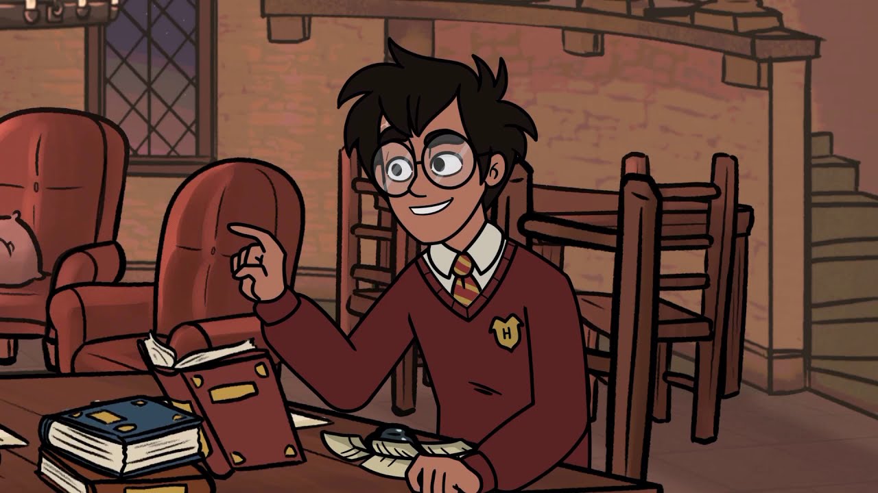 Harry and Ron doing Divination homework (animated excerpt from an audiobook)