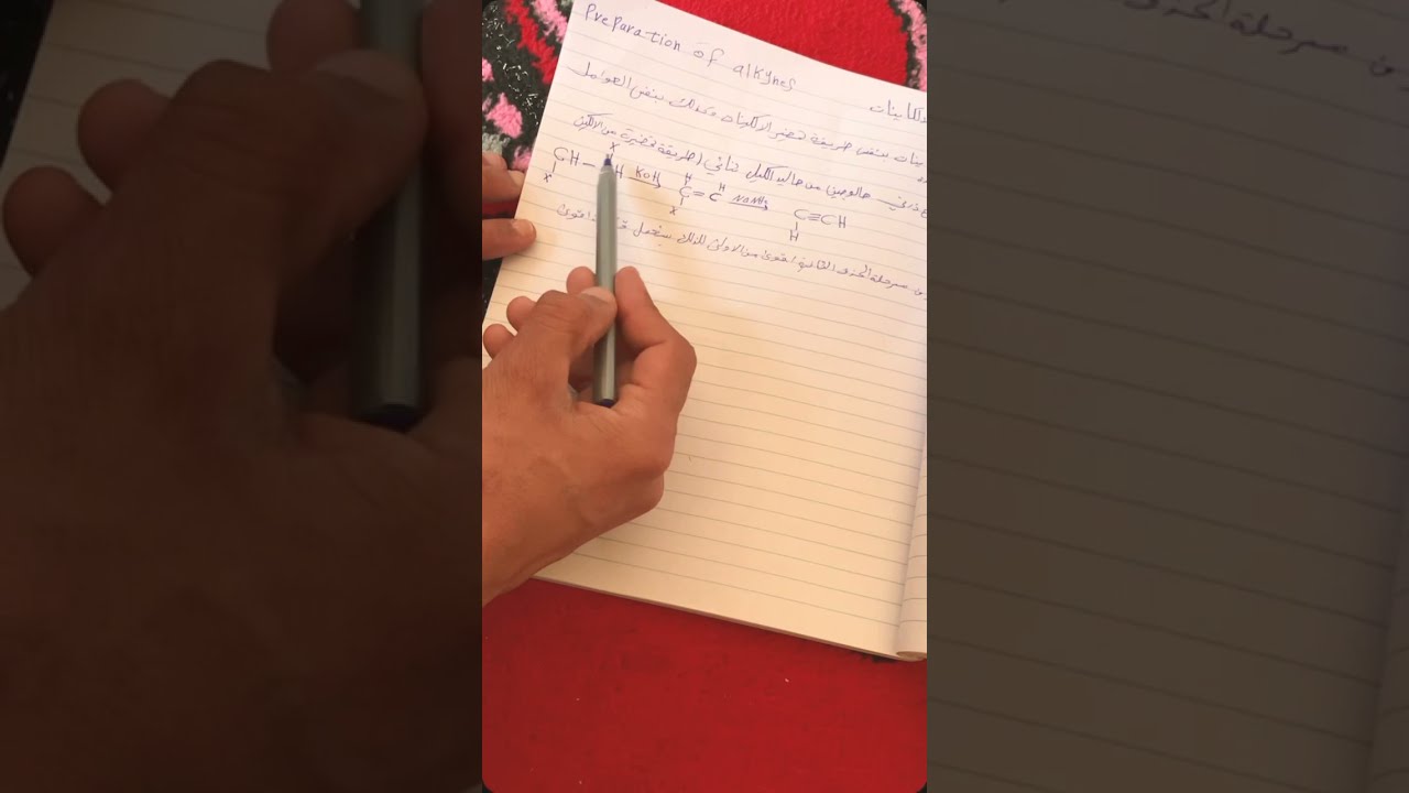 الطريقة الاولى تحضير الالكاين
