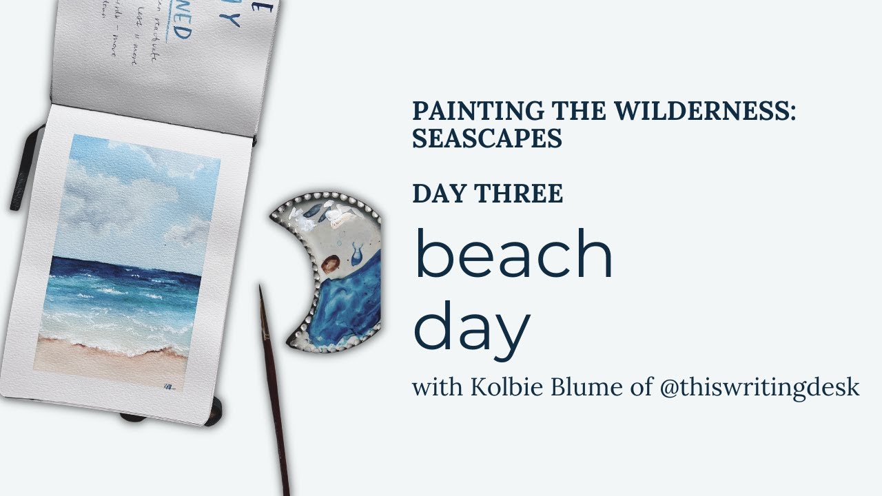 Watercolor Lapping Ocean Waves | 10-Day Seascape Challenge, Day Three