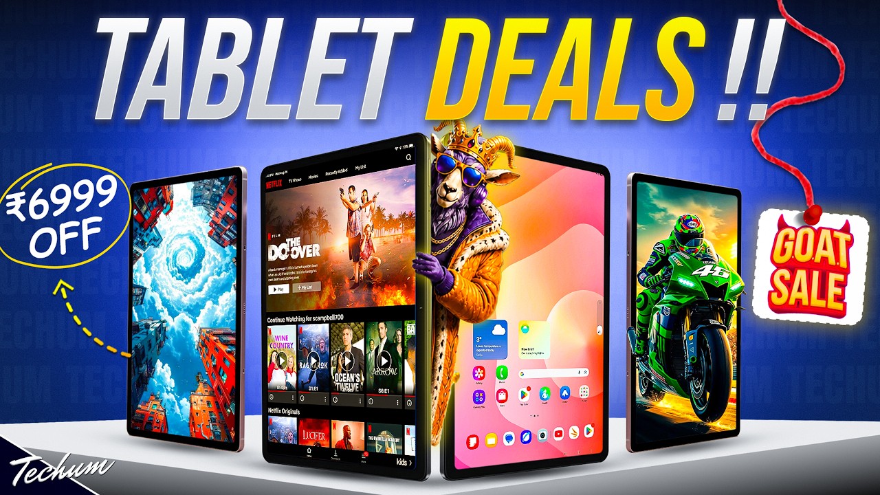 Best Tablet Deals🔥Flipkart GOAT Sale🔥Best TAB under 10000, 20000, 30000 in GOAT Sale
