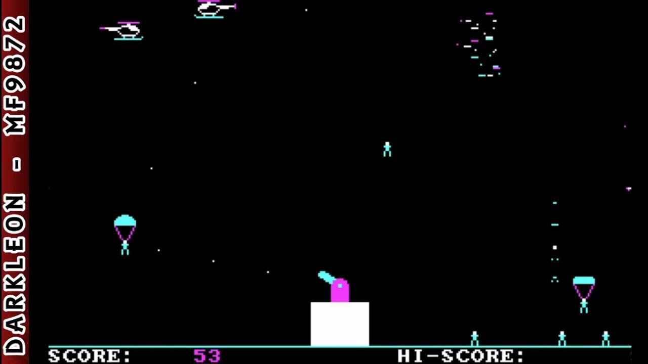Paratrooper &copy; 1982 Orion Software - PC DOS - Gameplay