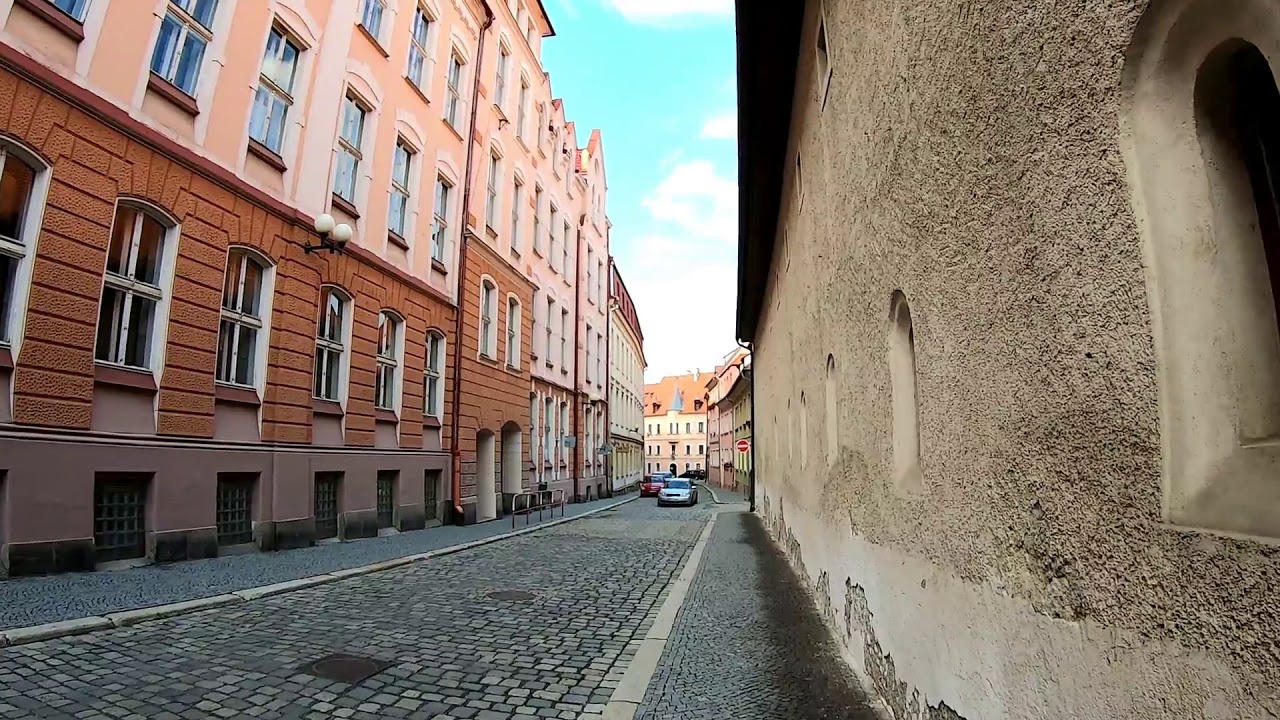 CZ: Eger (Cheb). Böhmen. Seitengassen und kleine Plätze in der Altstadt. August 2019