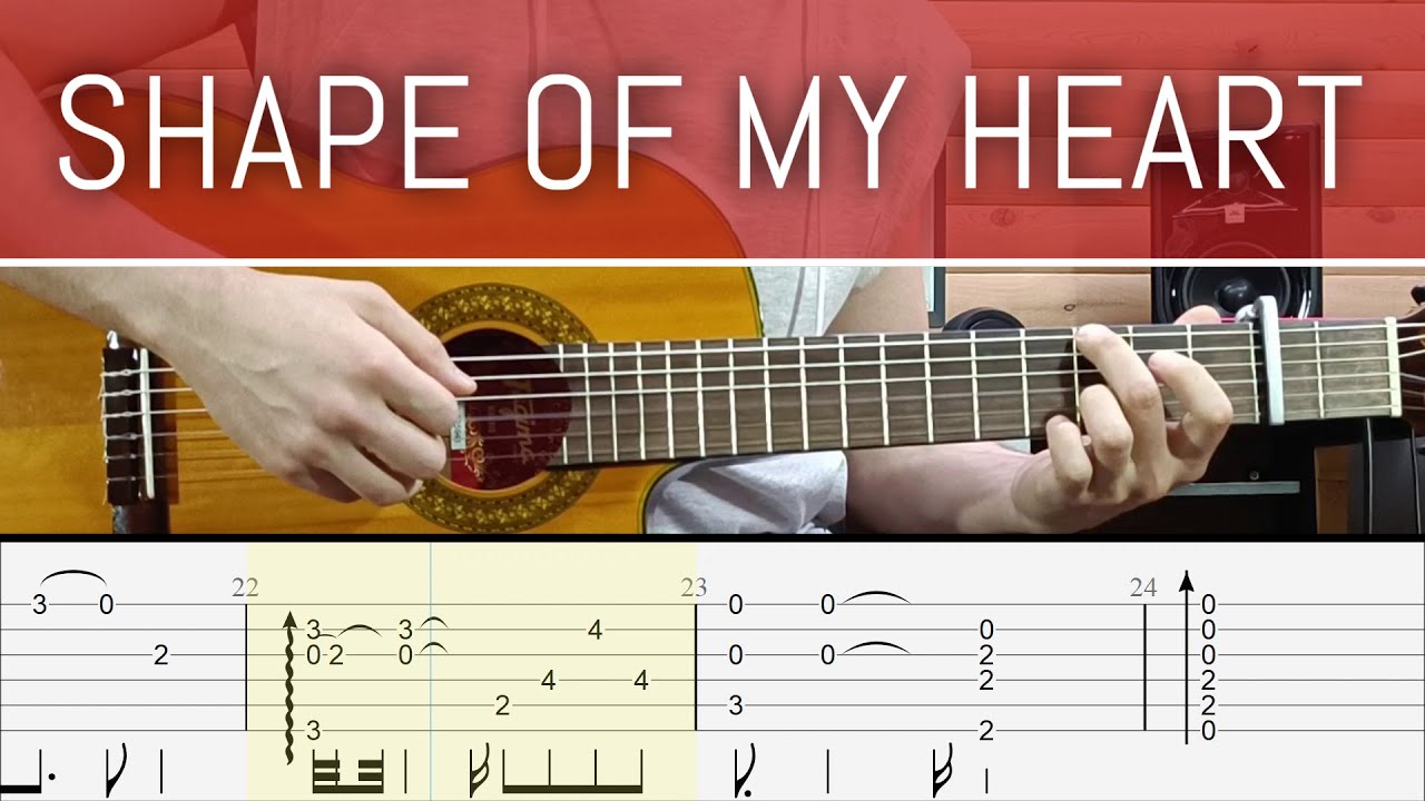 Sting - Shape of My Heart | Кавер на гитаре 🎸 Урок + Табулатуры 📄