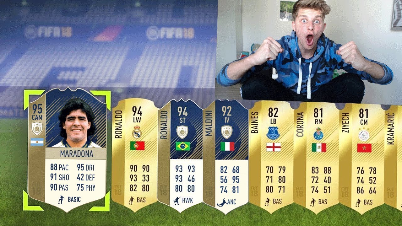 YOUTUBER zieht 94 C. RONALDO + 94 PRIME ICON in 1. MINUTE! 💎🔥 Fifa 18 Pack Opening Ultimate Team