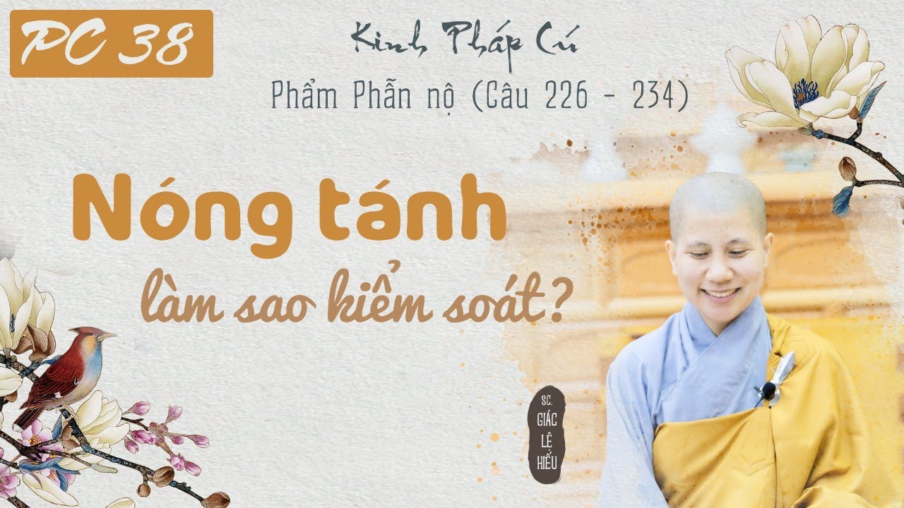 Nóng tánh làm sao kiểm soát. Kinh Pháp Cú. Phẩm Phẫn nộ (Kệ 226-234). SC. Giác Lệ Hiếu