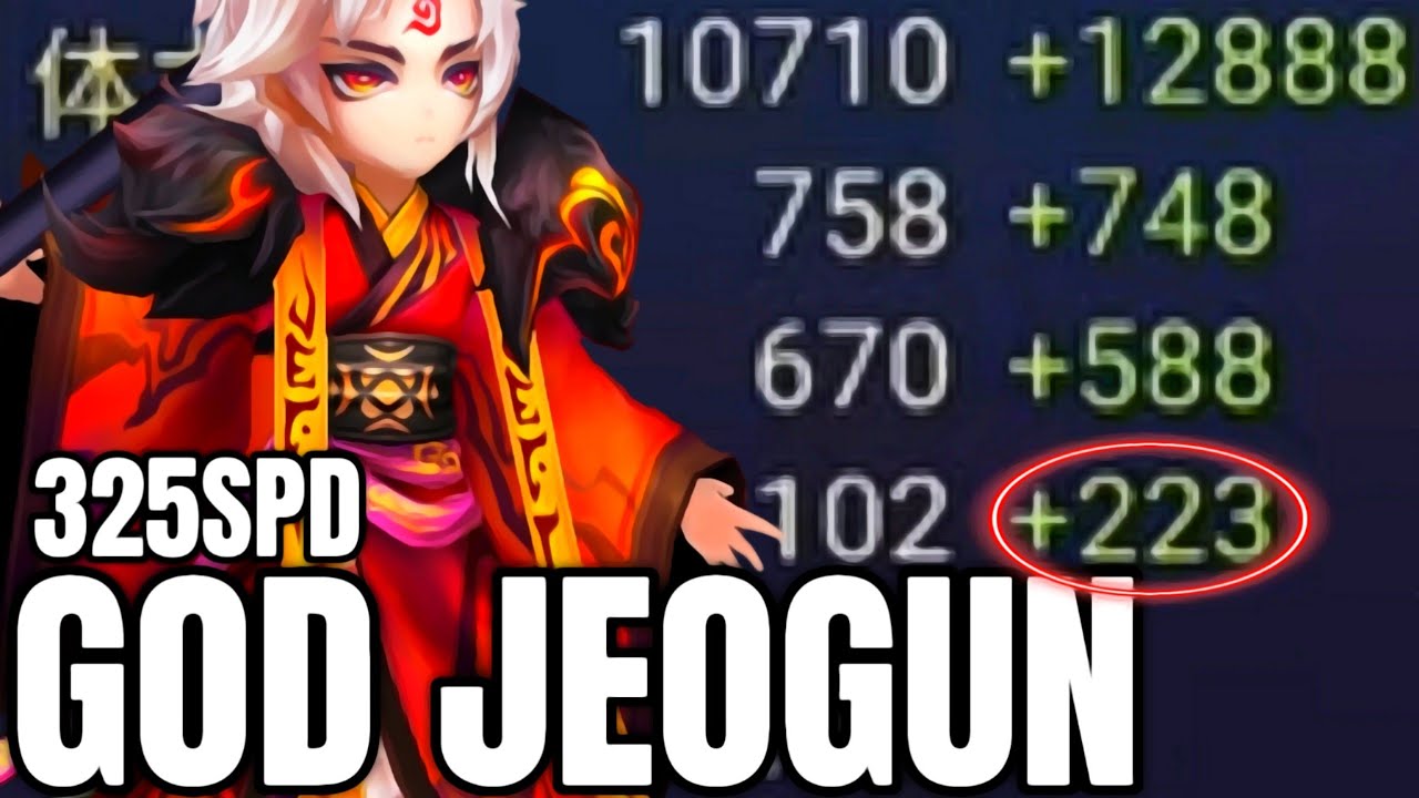 GOD Jeogun with 325 SPD in G2 RTA! - Summoners War