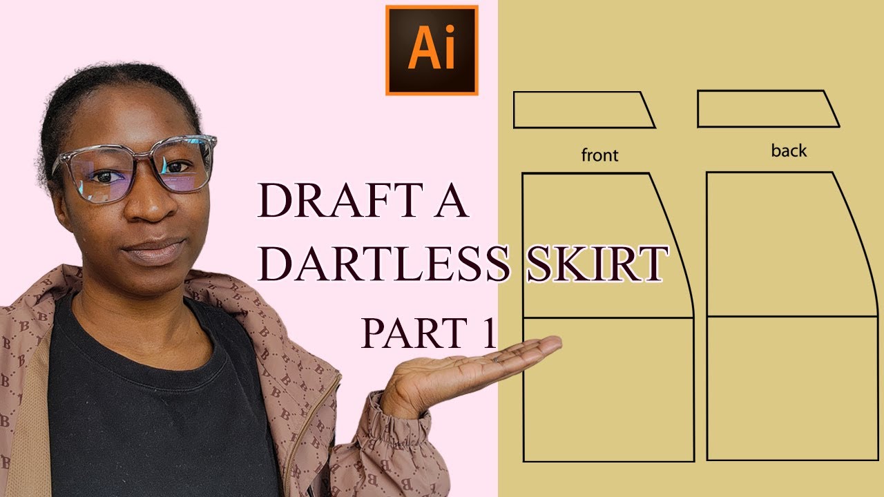 How to Make a Dartless Skirt Block in Adobe Illustrator |Patternmaking 101 | BG Dressmaking Patterns