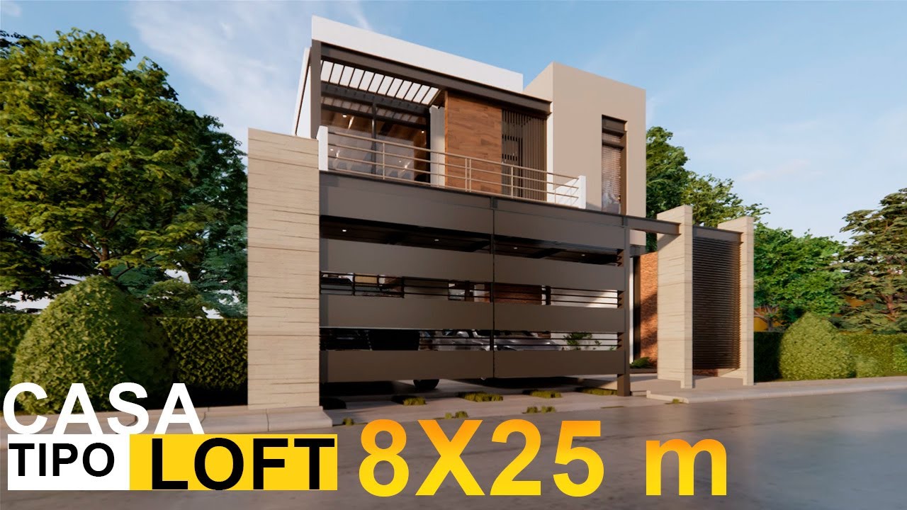 CASA Tipo LOFT 8X25 m🧱con estructura 🔩