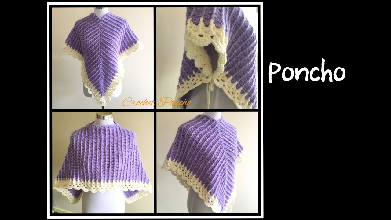 Crochet Poncho/코바늘 판초 숄만들기
