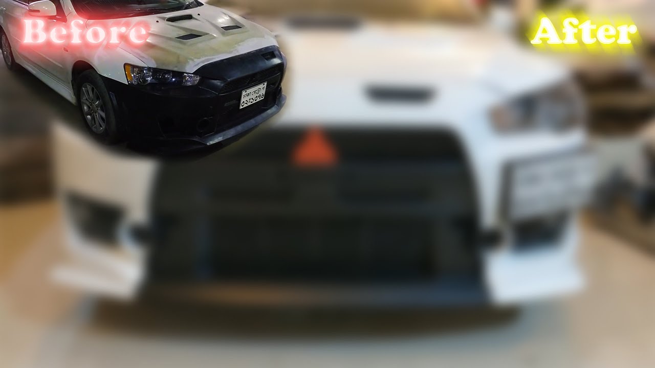 Mitsubishi Lancer Evo X Bodykit Front and Rear Side skirts-Dent and paint | Car Body Kit Dent paint