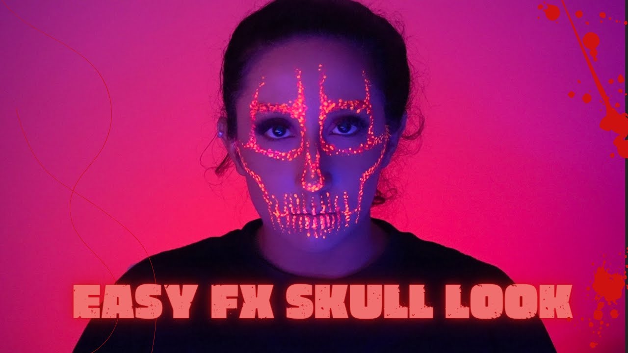 Easy UV Skull Halloween Makeup Tutorial | Halloween 2021 Series