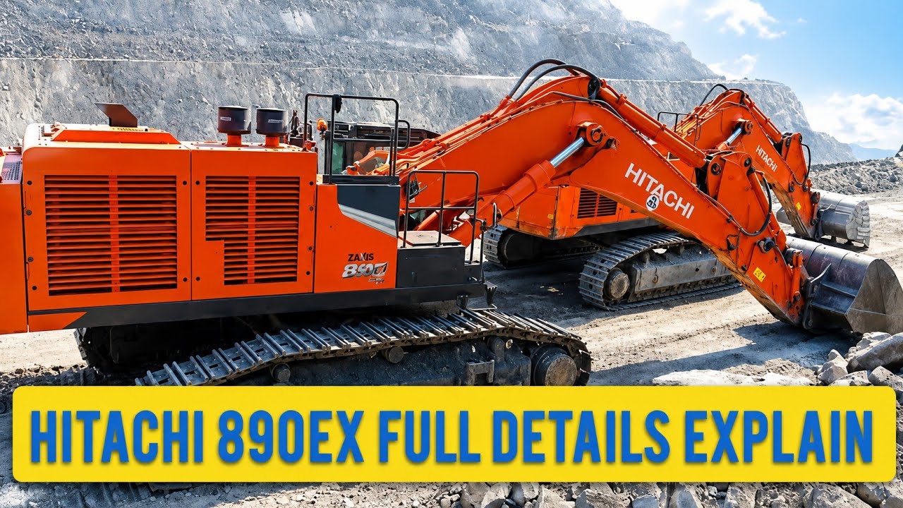 HOW TO OPERATE HEAVY HITACHI 890 EXCAVATOR MACHINE ? FULL CABIN INFORMATION 