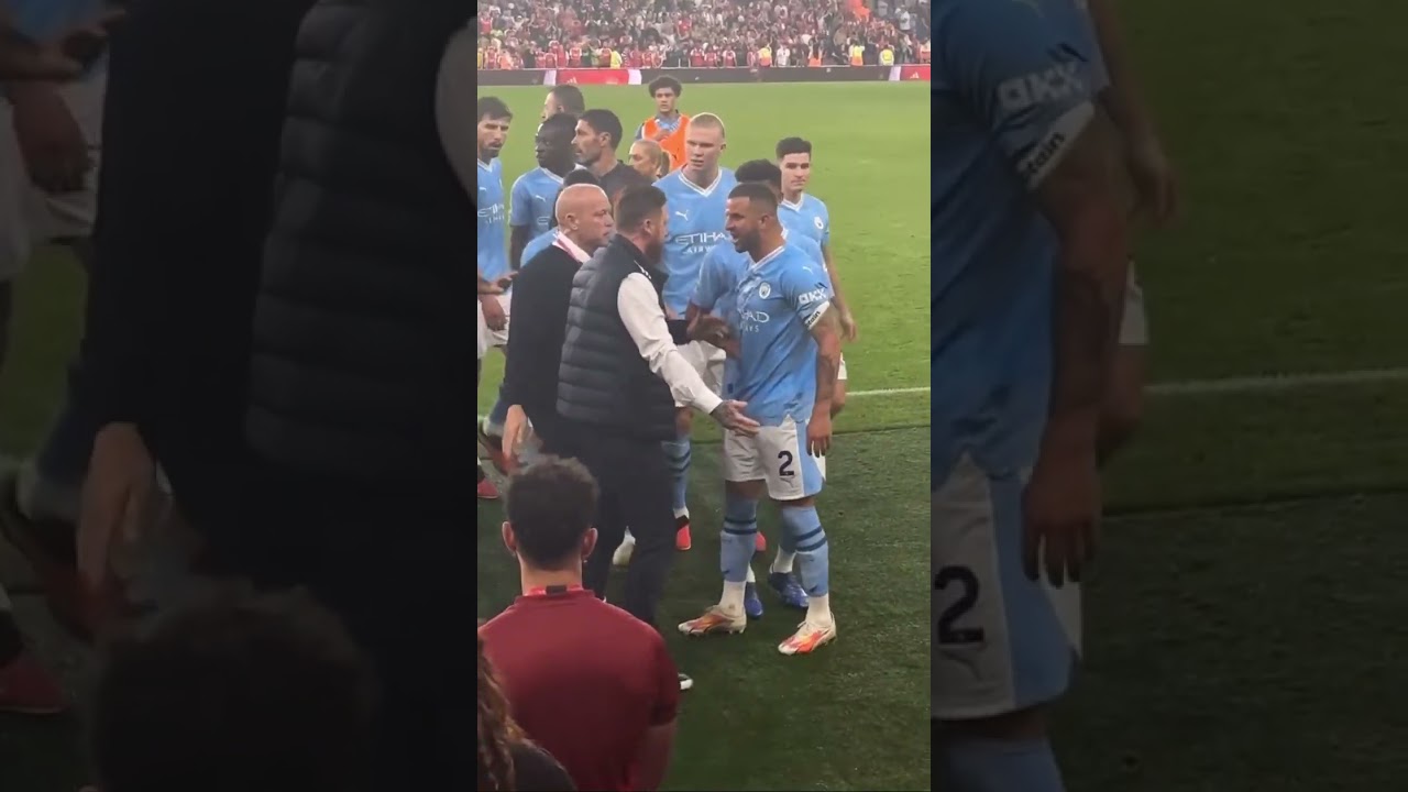 Fan view of KYLE WALKER FIGHT vs Arsenal😳 #arsenal #premierleague #football  #ronaldo #mancity