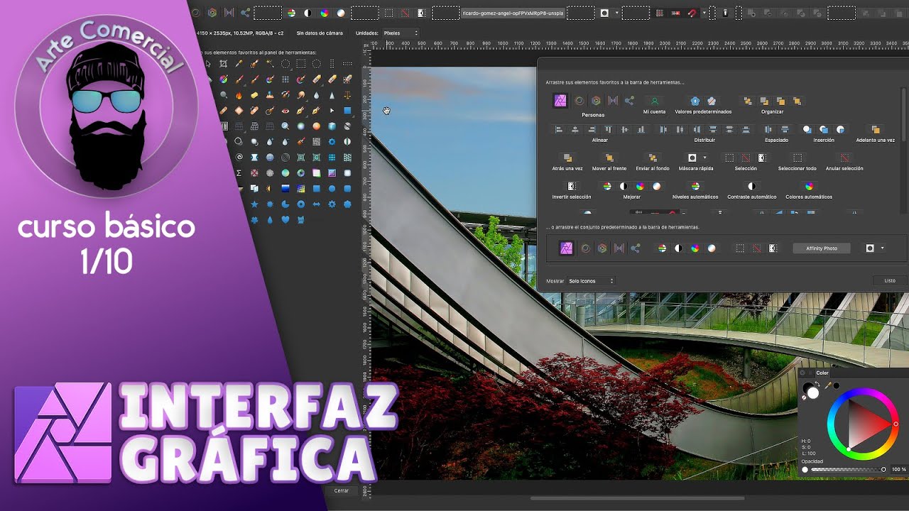 Cómo es la Interfaz Gráfica de Affinity Photo - Español
