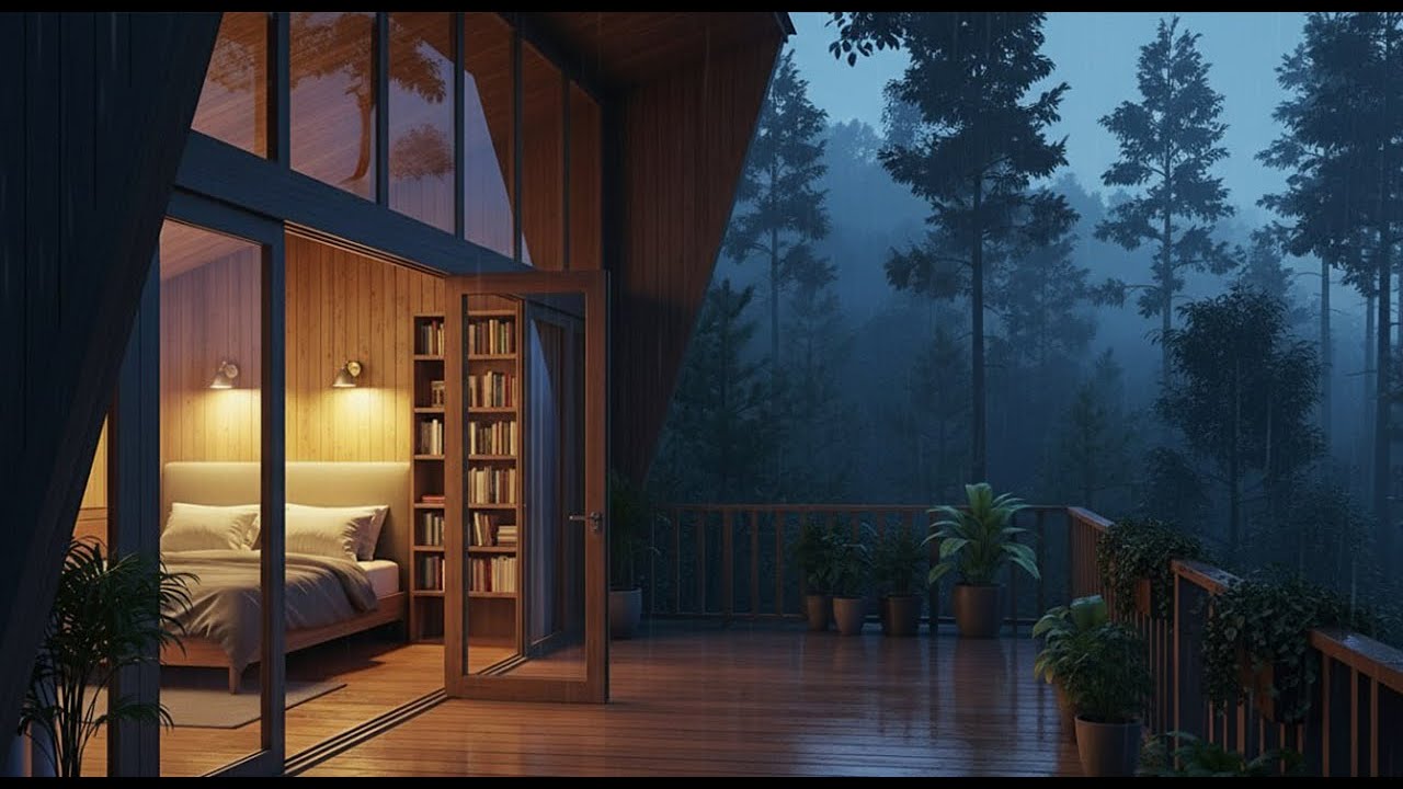 Deep Night Forest Rain 🌧 | Natural Rain Sounds for Deep Sleep, Rest & Study
