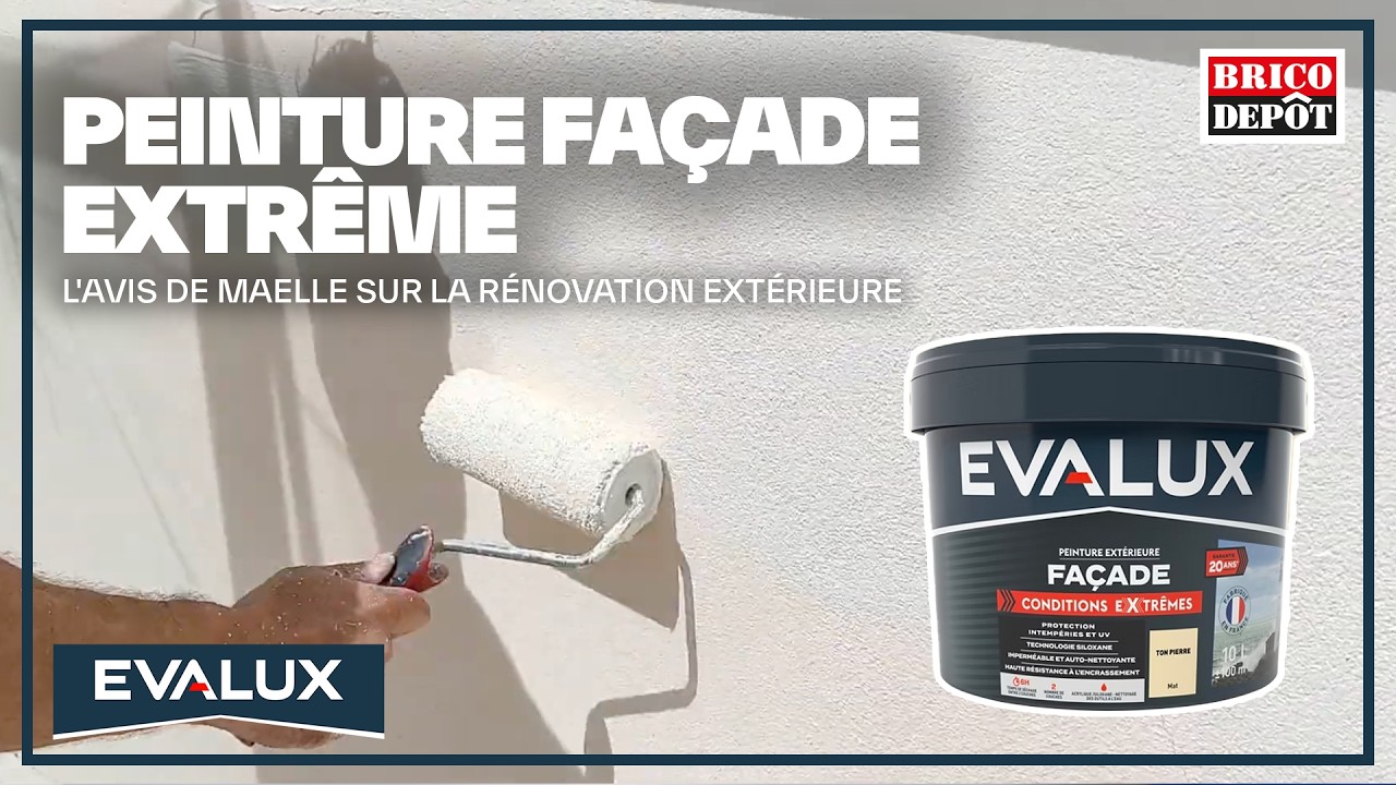 Peinture fa&ccedil;ade extr&ecirc;me Evalux : l'avis de Maelle sur la r&eacute;novation ext&eacute;rieure avec Brico D&eacute;p&ocirc;t
